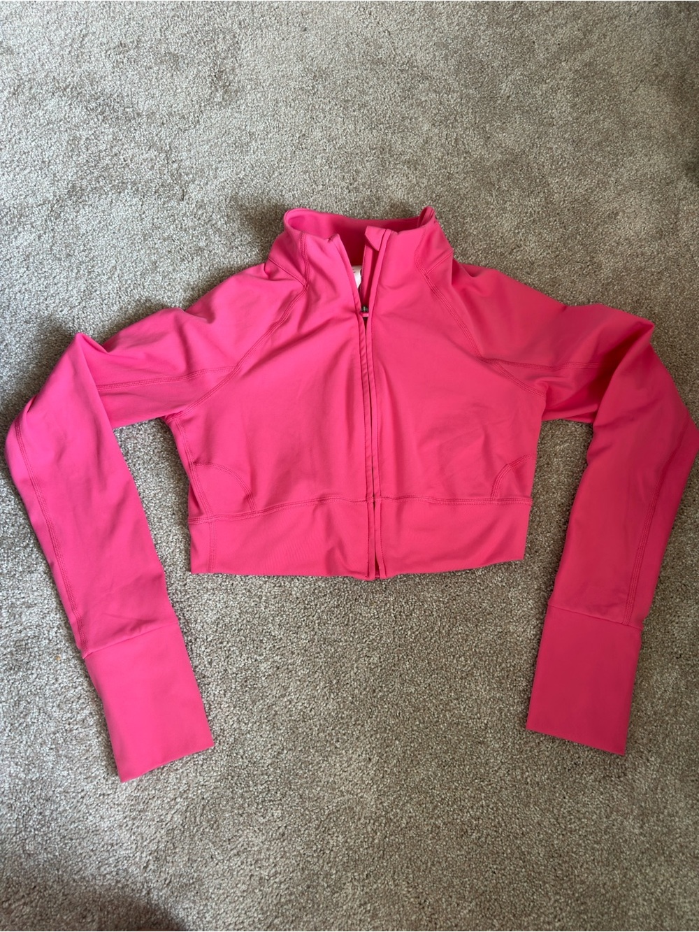Fabletics Vibrant Pink Athletic Zip Jacket